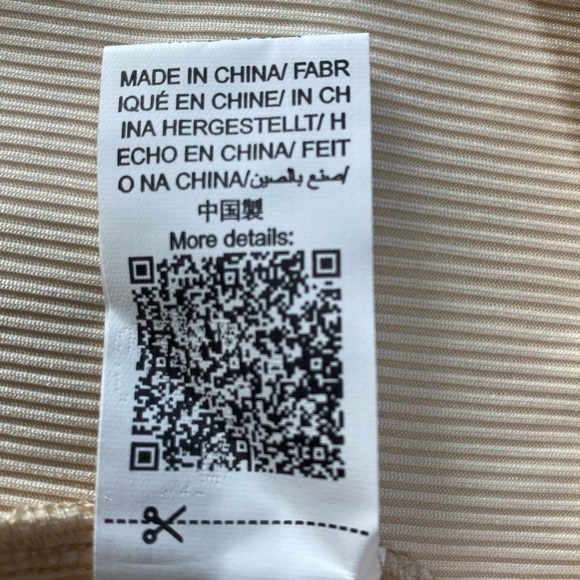 Tan Ribbed Asymmetrical Front Scrunched Top Juniors Large - Picture 8 of 11